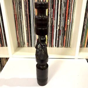 Vintage African carved candlestick holder